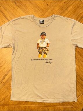 TDL The Dirt Label Shirt Mens Size XL Tan Short Sleeve Jada Bear Hip Hop USA